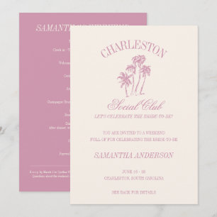 Junggesellinnen-Abschiedswocheend Pink Social Club Einladung