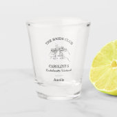 Junggesellinnen-Abschiedswochenende-Geschenk Name Schnapsglas (Vorderseite)