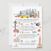 Junggesellinnen-Abschiedswochenende Reiseplan | Ne Einladung (Vorderseite)