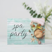 Junggesellinnen-Spa-Party Einladung (Stehend Vorderseite)