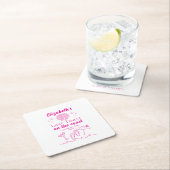 Junggesellinnen Strandparty Letzter Toast an der K Rechteckiger Pappuntersetzer (Vor Ort)