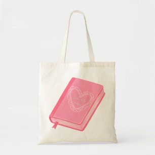 Junggesellinnen-Tagebuch Design Rosa Spitzenbuch Tragetasche