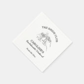 Junggesellinnen-Wochenende Favor-Cocktail Serviette (Ecke)