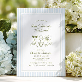 Junggesellinnen-Wochenende-Reiseplan Blue Beach Einladung