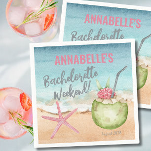 Junggesellinnen-Wochenende Strand-Cocktail Serviette