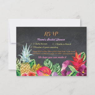 Junggesellinnenabschied Aloha Tropical Kreide Kart RSVP Karte