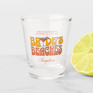 Junggesellinnenabschied am Strand Groovy Brautsträ Schnapsglas