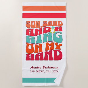 Junggesellinnenabschied am Strand Groovy Sonne San Strandtuch