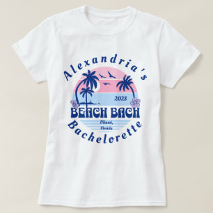Junggesellinnenabschied am Strand mit dem Namen de T-Shirt