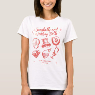 Junggesellinnenabschied am Strand Muscheln Hochzei T-Shirt