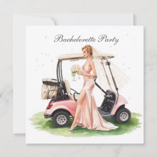 Junggesellinnenabschied auf dem Golfplatz Einladung