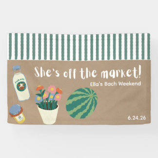 Junggesellinnenabschied-Banner mit Bauernmarkt-The Banner