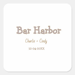 Junggesellinnenabschied Bar Harbor Brautjungfer Ho Quadratischer Aufkleber