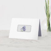 Junggesellinnenabschied Blaue Iris Regentropfen .  Einladung (Rückseite)