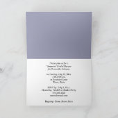 Junggesellinnenabschied Blaue Iris Regentropfen .  Einladung (Innenseite)
