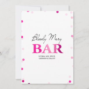 Junggesellinnenabschied Bloody Mary Bar Schild   R Einladung