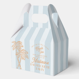 Junggesellinnenabschied Blue Palm Spring Pastellst Geschenkschachtel