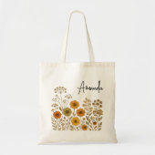 Junggesellinnenabschied | Boho Wildblumen Brautjun Tragetasche (Vorne)