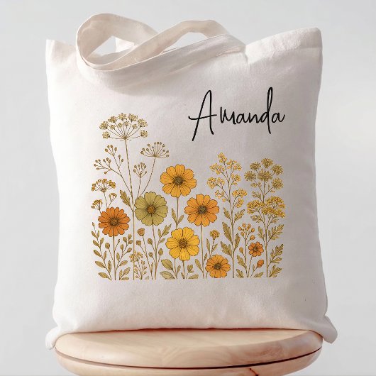 Junggesellinnenabschied | Boho Wildblumen Brautjun Tragetasche
