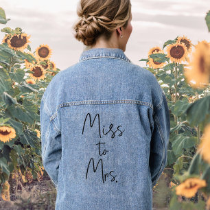 Junggesellinnenabschied Braut Fräulein zu Frau Jeansjacke
