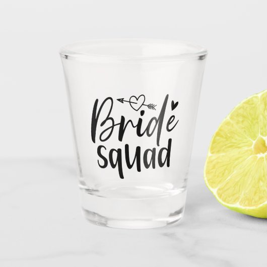 Junggesellinnenabschied Braut Schnapsglas (Vorderseite)