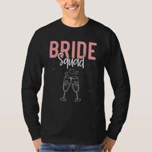 Junggesellinnenabschied Braut Squad Hochzeit Fraue T-Shirt