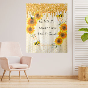 Junggesellinnenabschied Braut zur Biene Glitter So Wandteppich