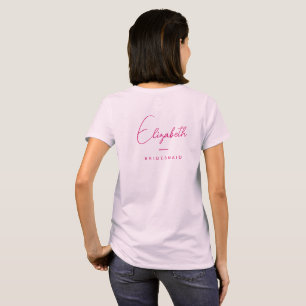 Junggesellinnenabschied Brautjungfer Doppelseitig T-Shirt