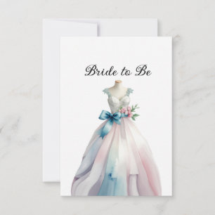 Junggesellinnenabschied Brautkleid Braut in spe Karte