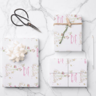 Junggesellinnenabschied Brautkleid Gratulation Geschenkpapier Set