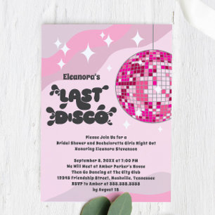 Junggesellinnenabschied & Brautparty Groovy Last D Einladung