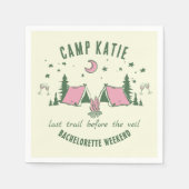 Junggesellinnenabschied Camping Serviette (Vorderseite)