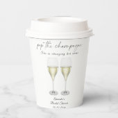 Junggesellinnenabschied Champagner Pappbecher (Rückseite)