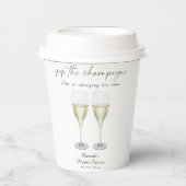 Junggesellinnenabschied Champagner Pappbecher (Vorderseite)