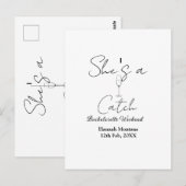 Junggesellinnenabschied Champagnerflasche Wochenen Postkarte (Vorne/Hinten)