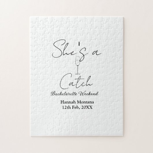 Junggesellinnenabschied Champagnerflasche Wochenen Puzzle (Vertikal)