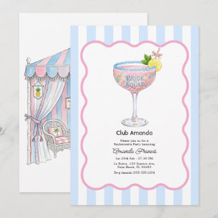 Junggesellinnenabschied Club Bride Palm Beach Einladung