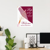 Junggesellinnenabschied Cranberry Willkommensposte Poster (Heimbüro)