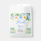 Junggesellinnenabschied Danke mit Vergissmeinnicht Geschenktütchen (Vorderseite)