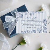 Junggesellinnenabschied-Dankeschön Something Blue  Dankeskarte