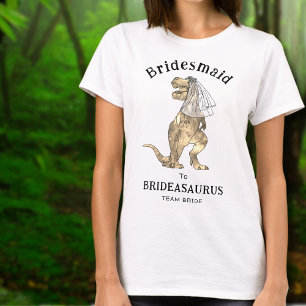 Junggesellinnenabschied Dinosaurier Hochzeit Braut T-Shirt