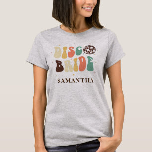 Junggesellinnenabschied Disco-Braut Retro-Individu T-Shirt