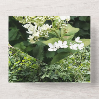Junggesellinnenabschied-Einladung Weiße Blumen Grü All In One Einladung