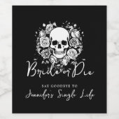 Junggesellinnenabschied Florale Rosen Braut oder T Weinetikett (Einzelnes Label)