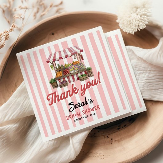 Junggesellinnenabschied Frisch auf dem Markt Serviette