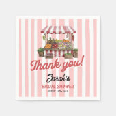 Junggesellinnenabschied Frisch vom Markt  Serviette (Vorderseite)