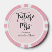 Junggesellinnenabschied Future Mrs Blush Pink Pokerchips (Vorderseite)