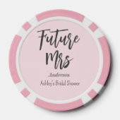 Junggesellinnenabschied Future Mrs Blush Pink Pokerchips (Rückseite)