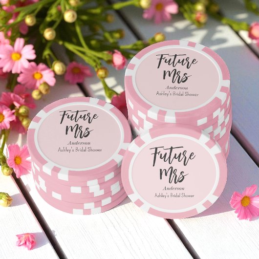 Junggesellinnenabschied Future Mrs Blush Pink Pokerchips
