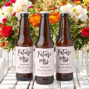 Junggesellinnenabschied Future Mrs Rosa  Bierflaschenetikett